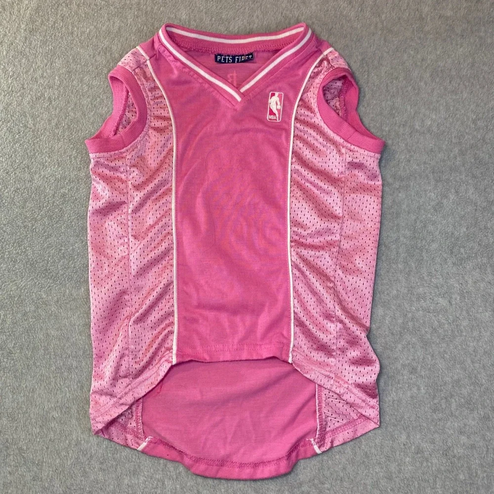 Pets First Houston Rockets NBA Pet Jersey Size Large Pink Mesh Dog‎ Apparel EUC